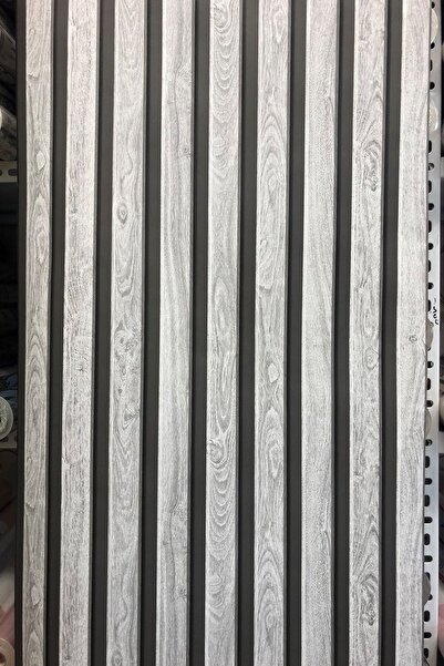 Bien Duvar Kağıtları Exclusıve 7620 Lambri Panel Siyah Beyaz Ahşap Duvar Çıtası Desenli Duvar Kağıdı 5,30 M²