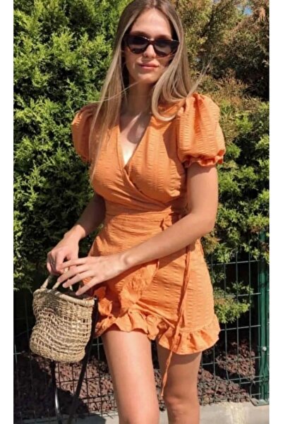 Butik Kısa fırfır detay elbise