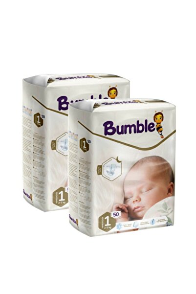 Bumble مقاس 1 (2-5) كجم حفاضات أطفال حديثي الولادة عبوة صديقة للبيئة 100 قطعة