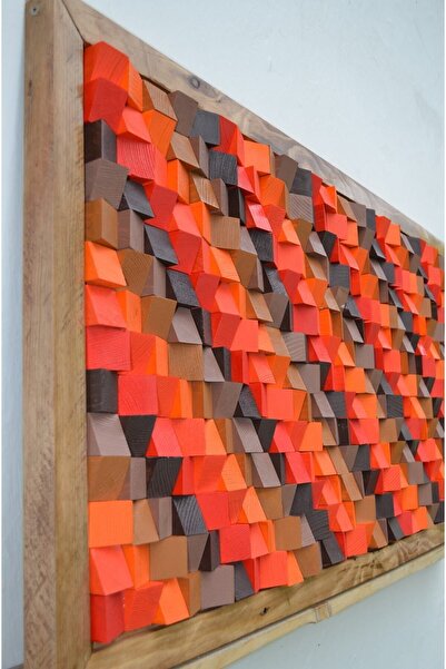 zenedesignstudio Ahşap Akustik Panel 120*60cm Sound Diffuser Wood Wall Art Pi...