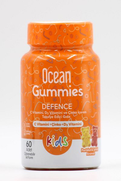 Ocean Gummies Defense Kids - 60 Gel Tablets - Maxifer Drops 50 mL - Iron Supplement with Natural Grapes and Molasses
