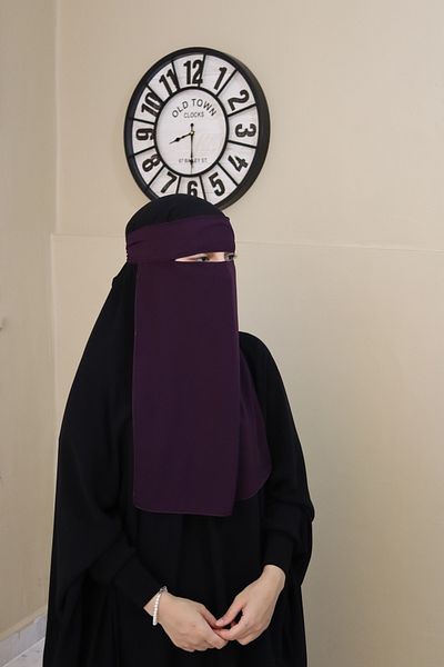 DİLNUVAR 40 سم * 45 سم حجاب ذو طبقة واحدة