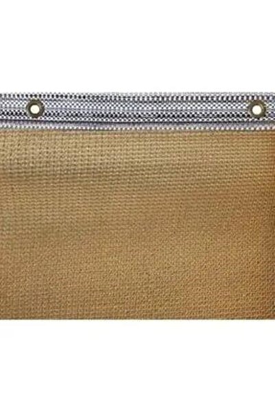 ÇADIRLAND --KREM--2x4mt Gölgelik File %95 Lik Gölgelik Kumaş Kolonlu Kuş Gözlü Çit Brandası