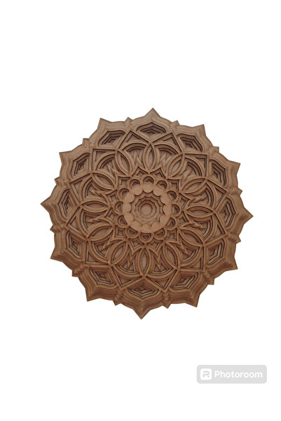 SUN LAZER Mandala boyama plakaları mdf 40x40cm 5 katman