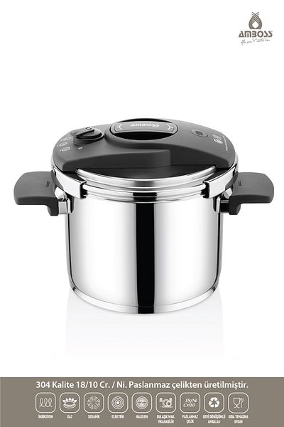 Amboss Enio Matik Stainless Steel 22 Cm 4 Lt Pressure Cooker