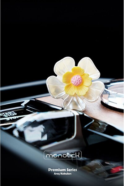 Monolick Premium Inci Serisi Çiçek Efektli Araba Oto Araç Klima Petek Kokusu Sarı (10 ML LİKİT ESANS)