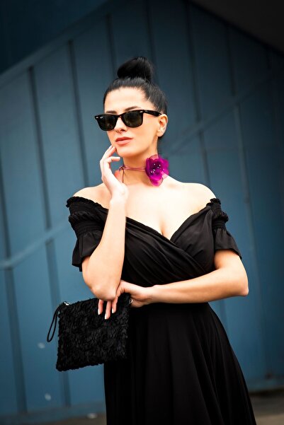 pionoi Parisien Fuşya Çiçek Choker Kolye