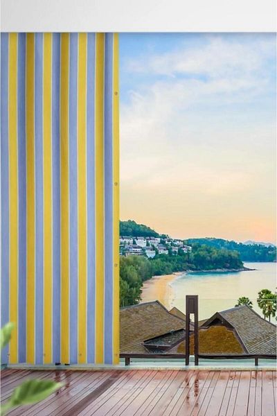 ALTINPAMUK Elit Balcony Tarpaulin with Eyelet - Enx Size Options in All Sizes, Yellow Gray