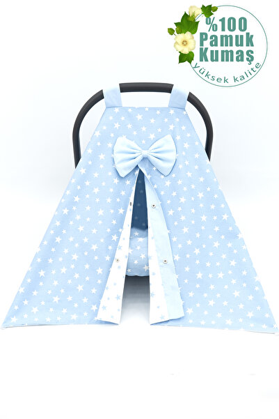 mordesign Bebek Puset Örtüsü, %100 Pamuk Kumaş, Çarşafsız, Askı Stil, Stars S...
