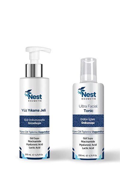 nest kozmetik Ultra Facial Tonik & Yüz Yıkama Jeli