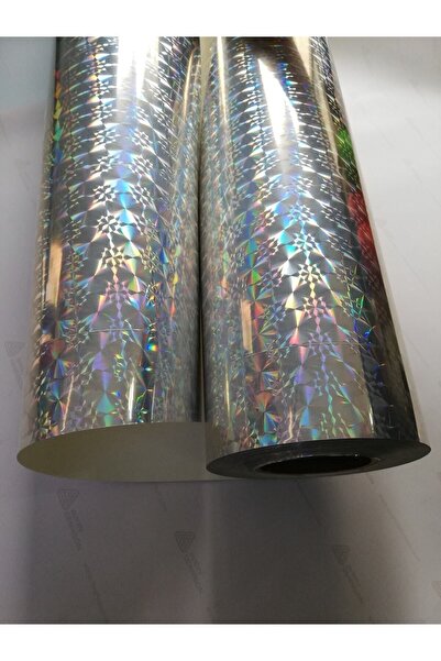 Turcoat Yıldız Desen Mercekli Gökkuşağı Hologram Folyo 100 cm x 1 mt