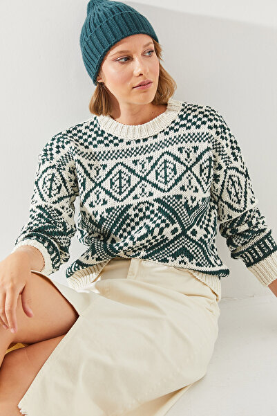 Bianco Lucci Jacquard Women's Sweater - Model 20246194