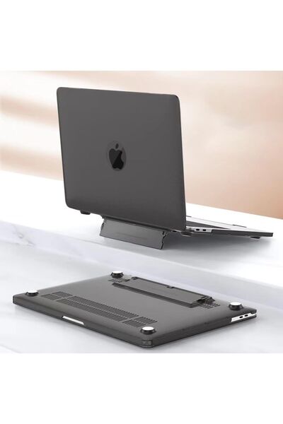 TEKNETSTORE Macbook Air 13.6" M2-m3 Çip 2022/2024 A2681 A3113 Uyumlu Standlı Şeffaf İz Bırakmayan Koruyucu Kapak