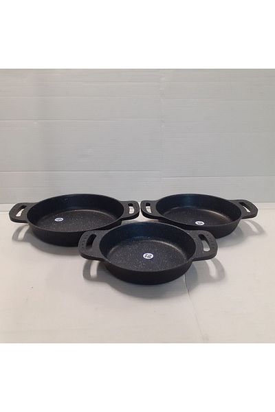gülsan 3-piece cast granite pan 18-20-22 cm