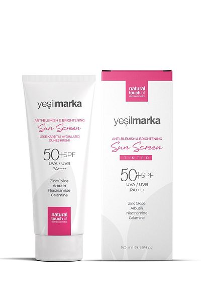 yeşilmarka Anti-Blemish & Brightening Anti-Blemish Pink Coloured Sunscreen 50 Factor (SPF) Tone Equalizer