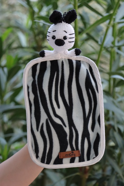 Moory Pupa Series Little Explorers and Amigurumi Toy with Zebra Puppet - Tactile Tummy Time Effect