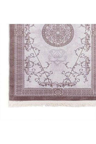 In House Soft Velvet Turkish Rectangular Door & Bath Mat -Brown - 60x40 cm