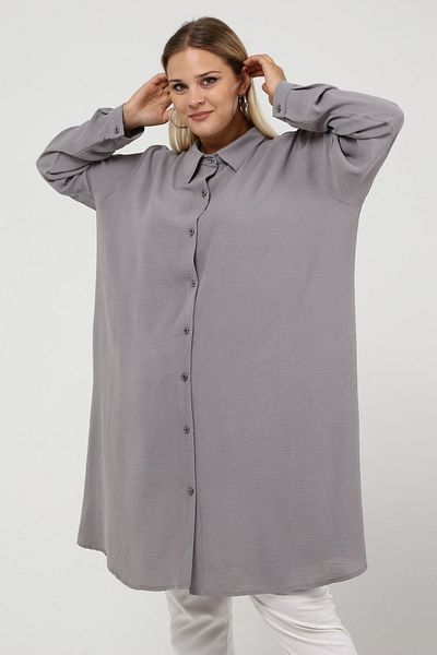 Seçkin Büyük Beden Women's Large Size Plain Sports Aerobin Shirt