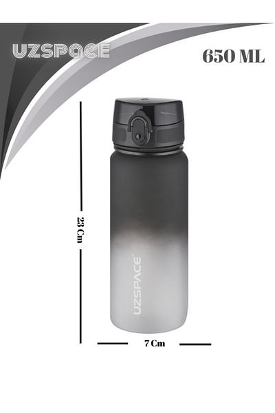 Uzspace Two Color Tritan Water Bottle/Flask - 650 Ml.