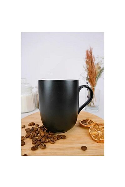 Kütahya Porselen 350ml Black Matte Mug Cup