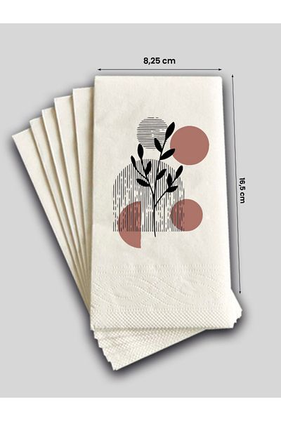 Ake Kağıt 33x33 cm Leaf Patterned Presentation Napkin - 100 Pieces