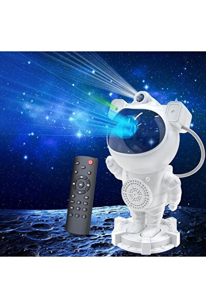 Coverzone Astronot Projektör Bluetooth ve Uzaktan Kumandalı Gece Lambası Gala...