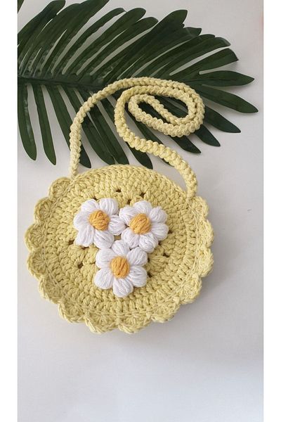 AFRALYAHOME Set geantă decorativă din tricot și cataramă pentru fetiță/copil