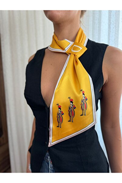 ElevaGlam Eșarfă cu cravată cavaler cu model