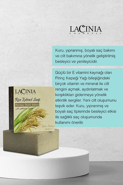 Lacinia Oil Rice Peel Herbal Soap - 140 gr