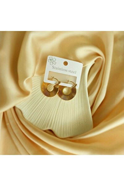 shine Gold Model Çelik Küpe