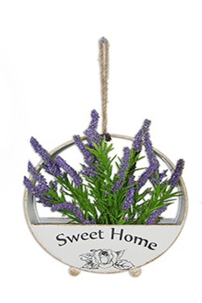Virago Home Décor Sweet Home Beyaz Vintage Dekoratif Metal Çiçeklik