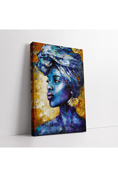 KOSS Dijital Tablou abstract pe pânză cu femeie africană modernă