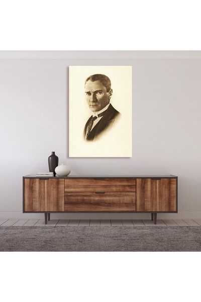 KOSS Dijital Retro Tarz Atatürk Portresi Kanvas Tablo