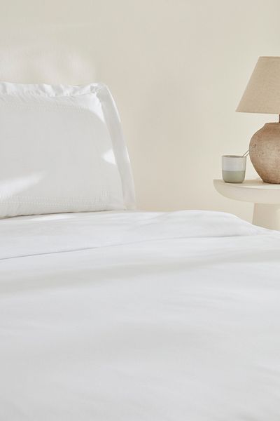 Karaca Home White Collection Felves, Set cuvertură de pilotă din bumbac turcesc 100%, dublu, alb