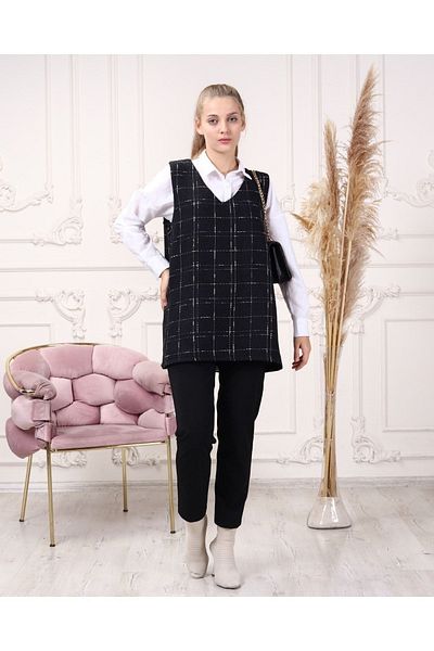 CNG MODA Women's Patterned Tweed Sweater