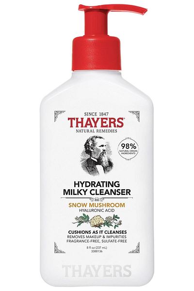 Thayers 237ml Milky Facial Cleanser - Snow Fungus and Hyaluronic Acid Moisturizer