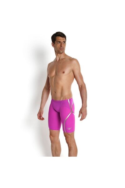 SPEEDO Men's Racer X Jammer Racing Swimsuit - Purple Gold Lzr