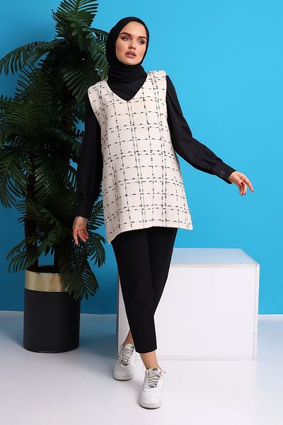 CNG MODA Women's Hijab Tweed Sweater