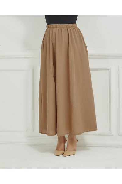 Himateks 6 Piece Linen Blended Skirt with Pockets