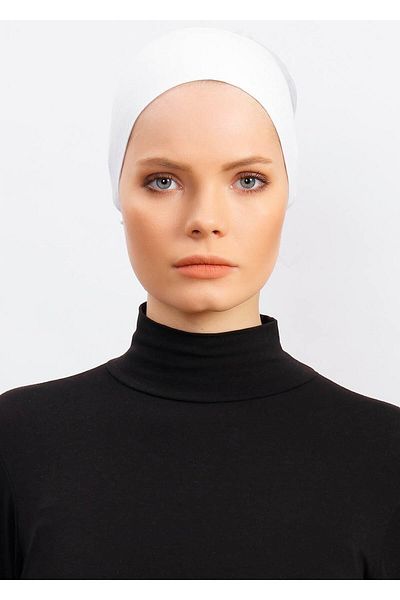 Ecardin Clima FiT BonnET WhiTE TullE Hijab Scarf - Turban and Shawl BonnET