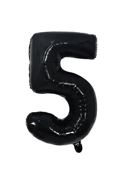 BAL10 DÜNYASI Foil Balloon Black Number 5 34 Inch 80 Cm