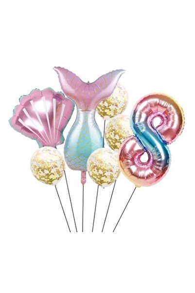 BEST PARTİ DOĞUM GÜNÜ PARTİ SÜSLERİ مجموعة رقائق ذيل حورية البحر مجموعة عيد م...