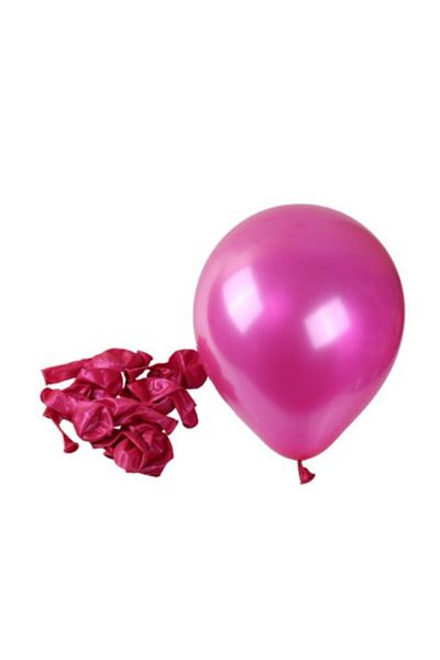 BAL10 DÜNYASI 12'inch Metallic Fuchsia Ruby Balloon 70 Pieces + 5 Meters Balloon Chain