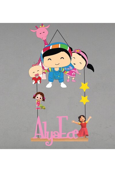 Genel Markalar Meşgalem Animasyon Temalı Kişiye Özel Kapı Süsü