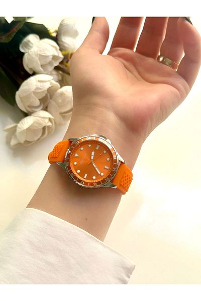 Ferrucci FERRUCCİ- SILICONE (orange) women's wrist watch-