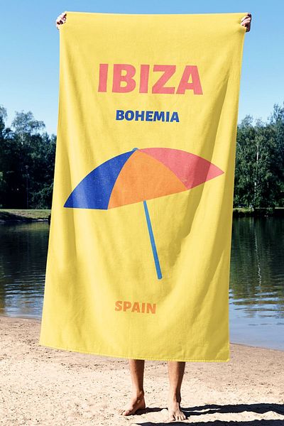 Sozakko Πετσέτα παραλίας μπάνιου με μοτίβο Ibiza Bohemia