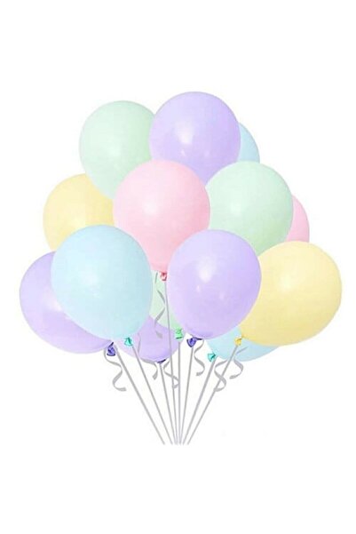 BAL10 DÜNYASI Macaron Balloon Mixed Mini Size 5 Inch 50 Pieces