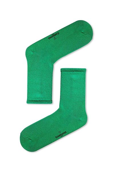 CARNAVAL SOCKS Απλές πράσινες αθλητικές κάλτσες χωρίς σχέδιο