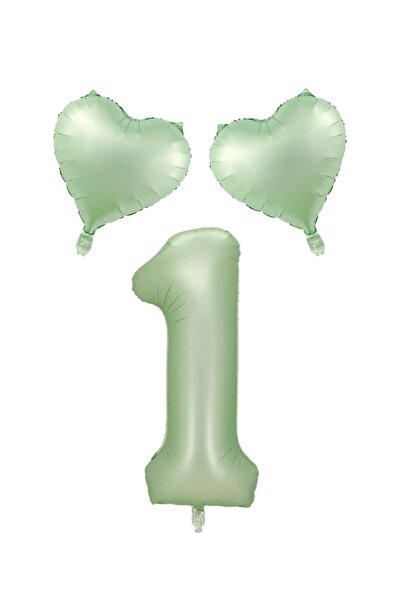 BAL10 DÜNYASI مجموعة بالونات من رقائق القلب ذات اللون الأخضر المائي لعمر سنة ...