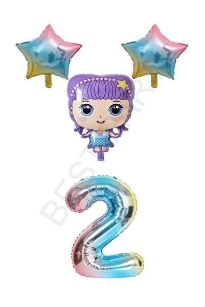 BEST PARTİ DOĞUM GÜNÜ PARTİ SÜSLERİ مجموعة بالونات بأرقام قوس قزح ونجوم أرجوا...